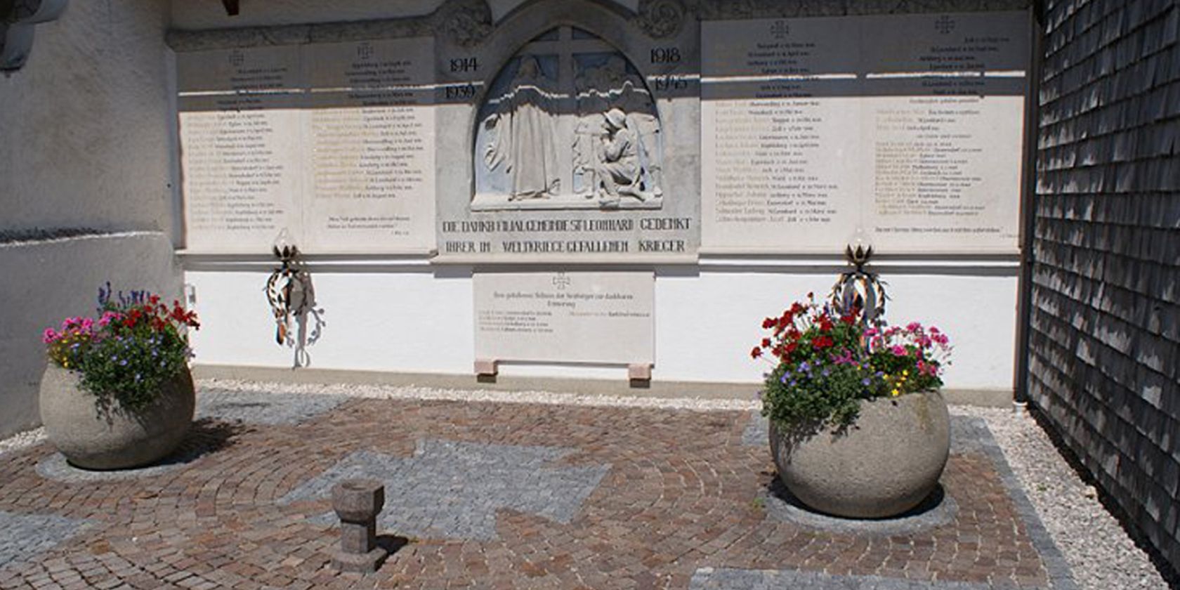 Kriegerdenkmal St. Leonhard am Wonneberg, © Peter Wolff Kriegerdenkmal St. Leonhard am Wonneberg, © Peter Wolff
