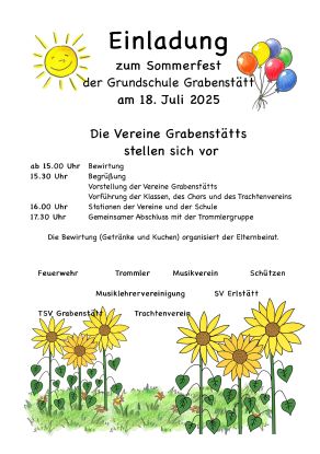 Sommerfest 18.07.2025, © Grundschule Grabenstätt Sommerfest 18.07.2025, © Grundschule Grabenstätt