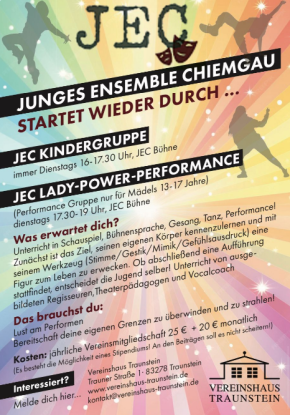 Theatergruppe für Kinder, © Vereinshaus Traunstein Theatergruppe für Kinder, © Vereinshaus Traunstein