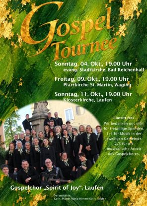 Gospel-Tournee – Gospelchor „Spirit of Joy“, © Katholische Pfarrei Maria Himmelfahrt Gospel-Tournee – Gospelchor „Spirit of Joy“, © Katholische Pfarrei Maria Himmelfahrt