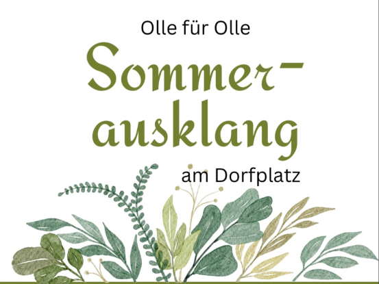 Sommerausklang am Dorfplatz Sommerausklang am Dorfplatz