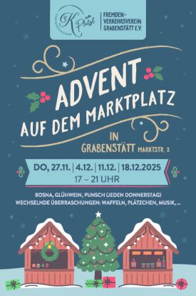 GRA_AZ_90x135_Advent_Marktplatz_1125_RZ_isonewspaper, © ©Fremdenverkehrsverein Grabenstätt e. V. und SK Confiserie & Weinbar "Am Platzl" GRA_AZ_90x135_Advent_Marktplatz_1125_RZ_isonewspaper, © ©Fremdenverkehrsverein Grabenstätt e. V. und SK Confiserie & Weinbar "Am Platzl"