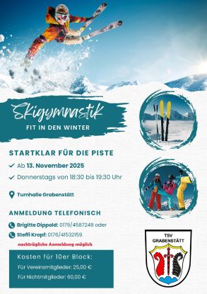 Flyer Skigymnastik, © ©TSV Grabenstätt Flyer Skigymnastik, © ©TSV Grabenstätt