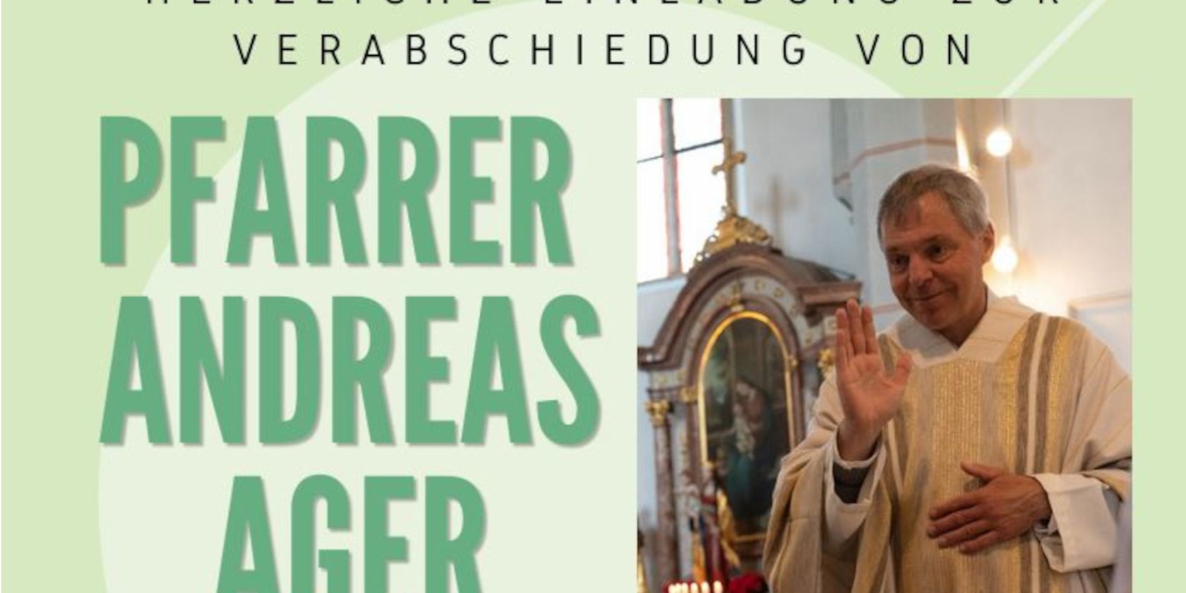 Verabschiedung Pfarrer Andreas Ager, © Pfarrkirchenstiftung St. Martin, Waging Verabschiedung Pfarrer Andreas Ager, © Pfarrkirchenstiftung St. Martin, Waging