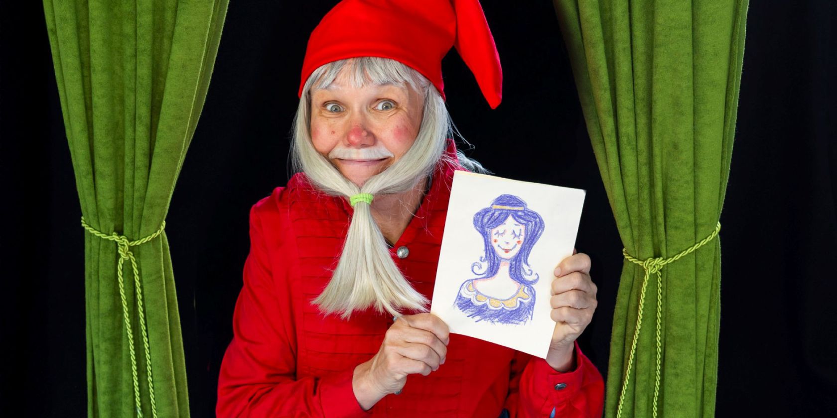 Zwerg mit Schneewittchenzeichnung, © Theater Asou Zwerg mit Schneewittchenzeichnung, © Theater Asou