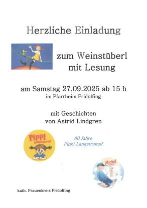 Weinstüberl mit Lesung, © kath. Frauenkreis Fridolfing