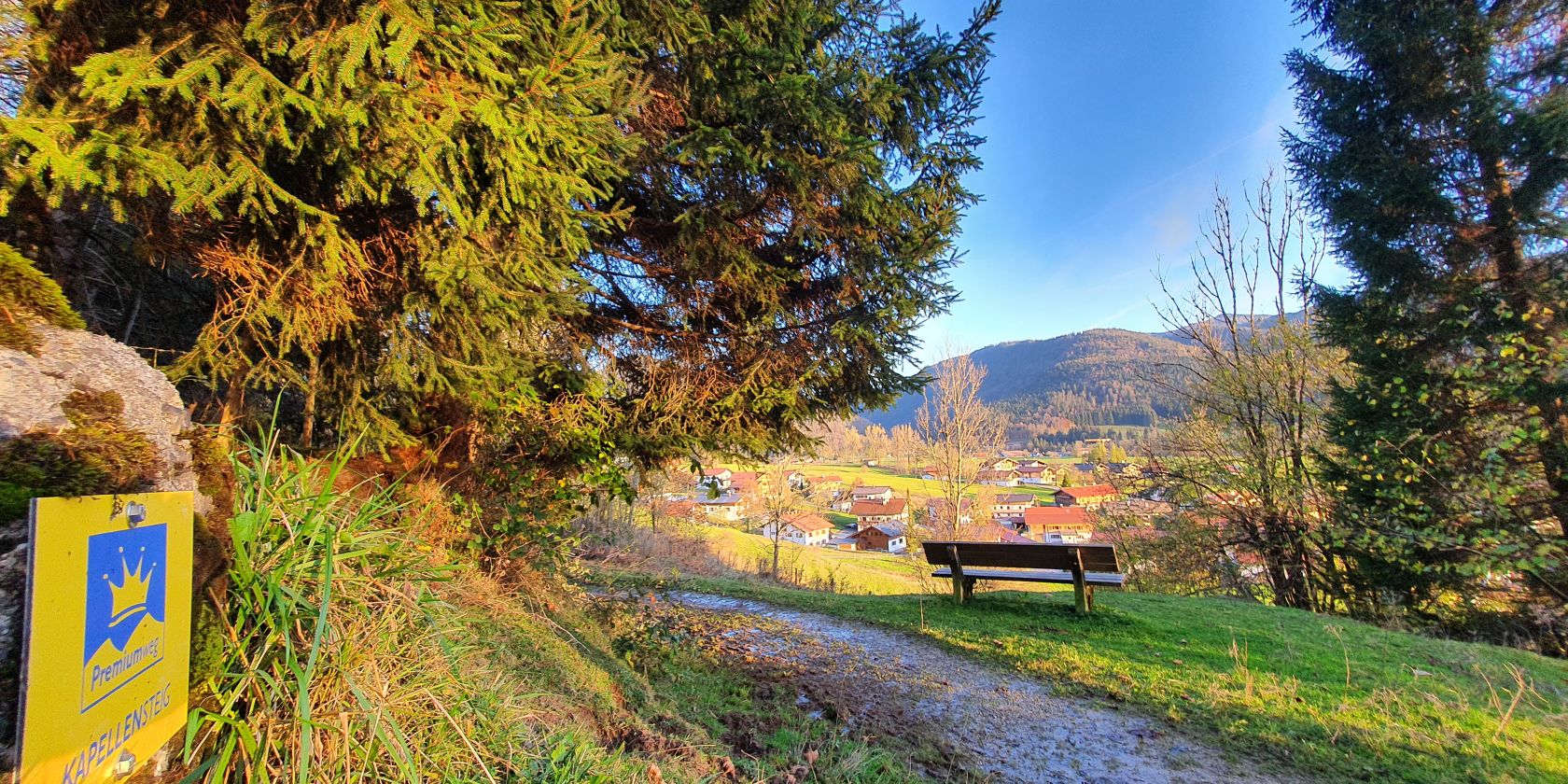 Kapellensteig mit Blick Richtung Entfelden Abendstimmung, &copy; Gemeinde Reit im Winkl - Plafinger