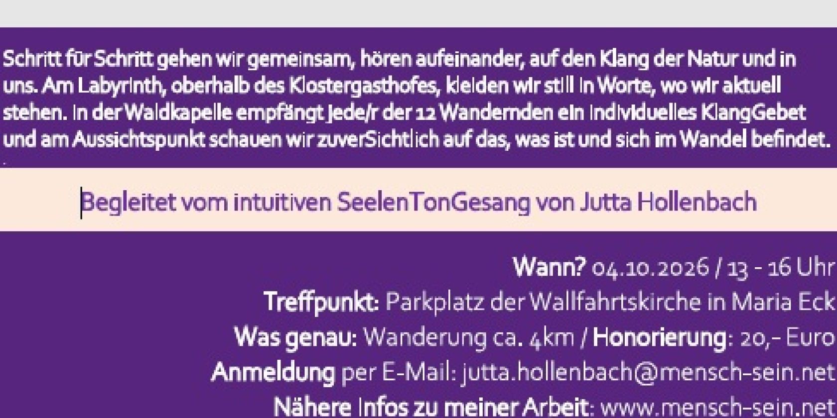 KlangWanderung - Jutta Hollenbach
