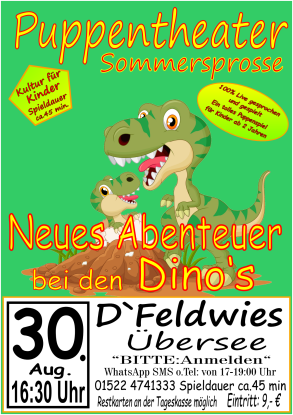 Plakat &Uuml;bersee Dinotal - 1