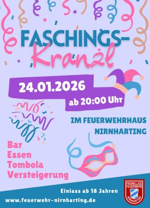 Flyer Faschingskranzl Feuerwehr Nirnharting, &copy; Feuerwehr Nirnharting