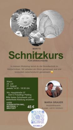 Marys Schnitzkurs, © Maria Grauer
