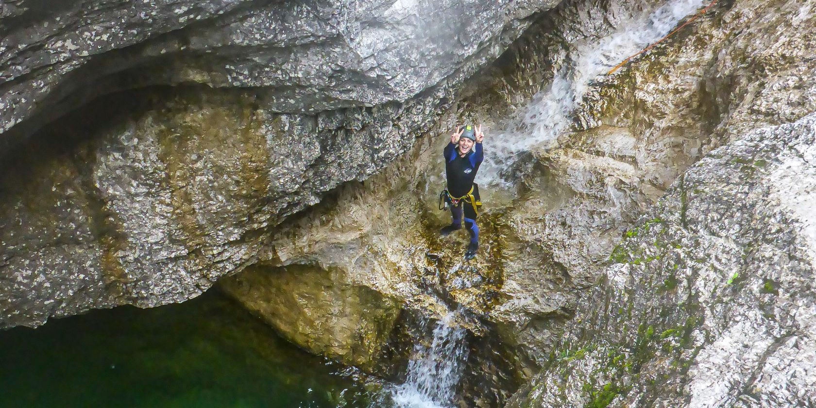 Jump to freedom, &copy; Bavarian Canyoning - H&ouml;flinger