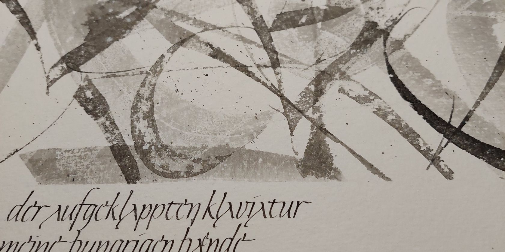 R&ouml;mische Kursive und Hintergrund, &copy; Gisela zur Strassen