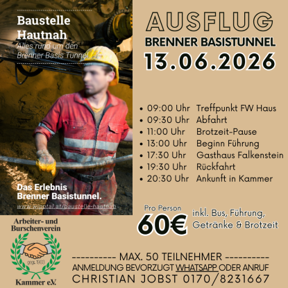 Ausflug Brenner Basis Tunnel