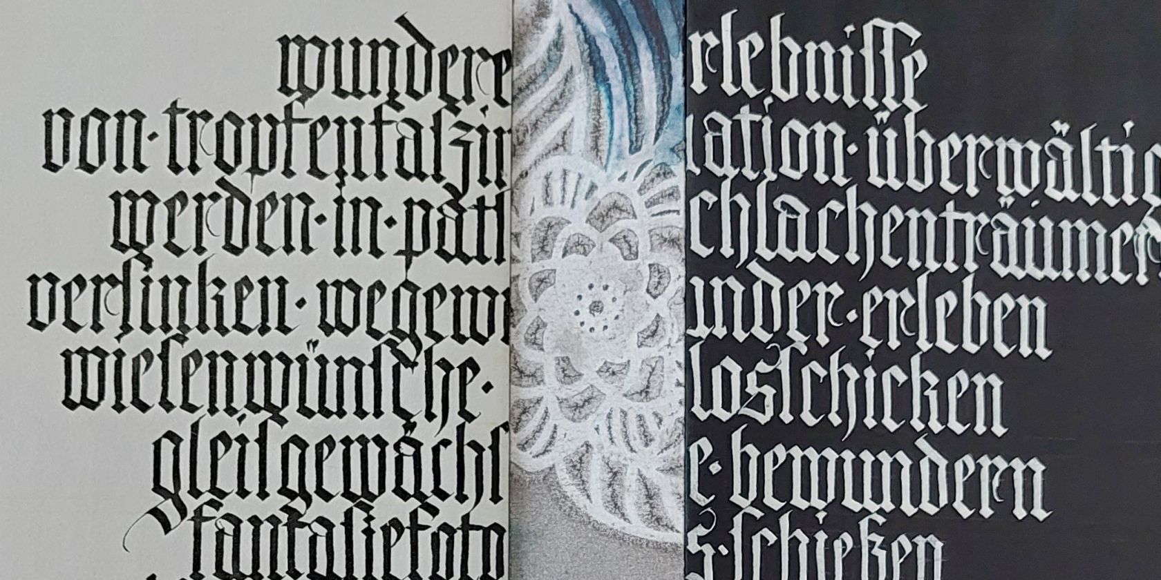 Kalligrafiekurs "Textura & Handschrift im Dialog", &copy; Gisela zur Strassen