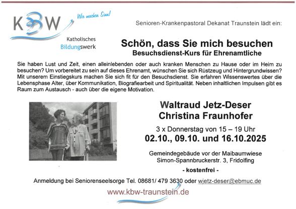 Schön, dass Sie mich besuchen, © Katholisches Bildungswerk