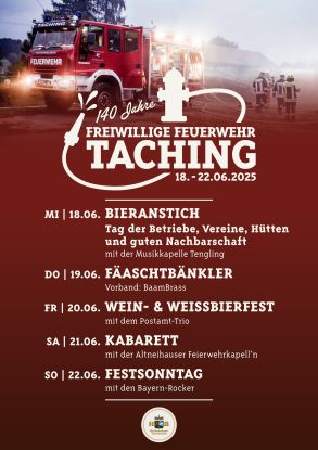 140 Jahre Freiw. Feuerwehr Taching, © FFW Taching