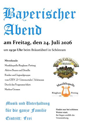 Bayerischer Abend in Sch&ouml;nram