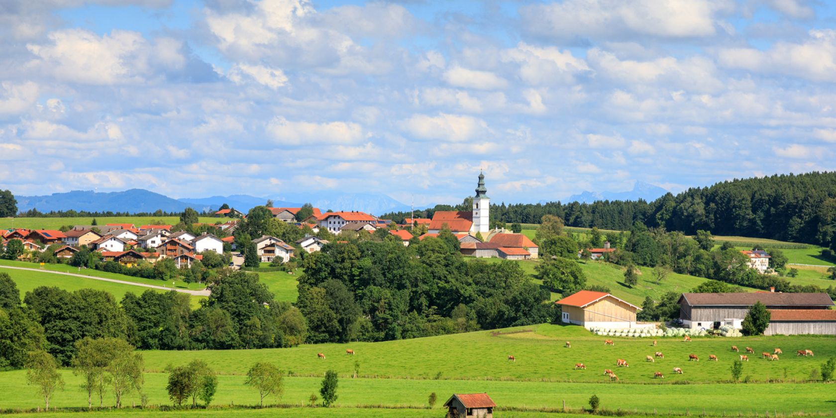 Blick auf Otting, &copy; Tourist-Info Waginger See / Richard Scheuerecker