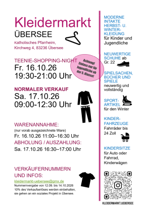 2026-10-17 Plakat Herbst Kleidermarkt - 1