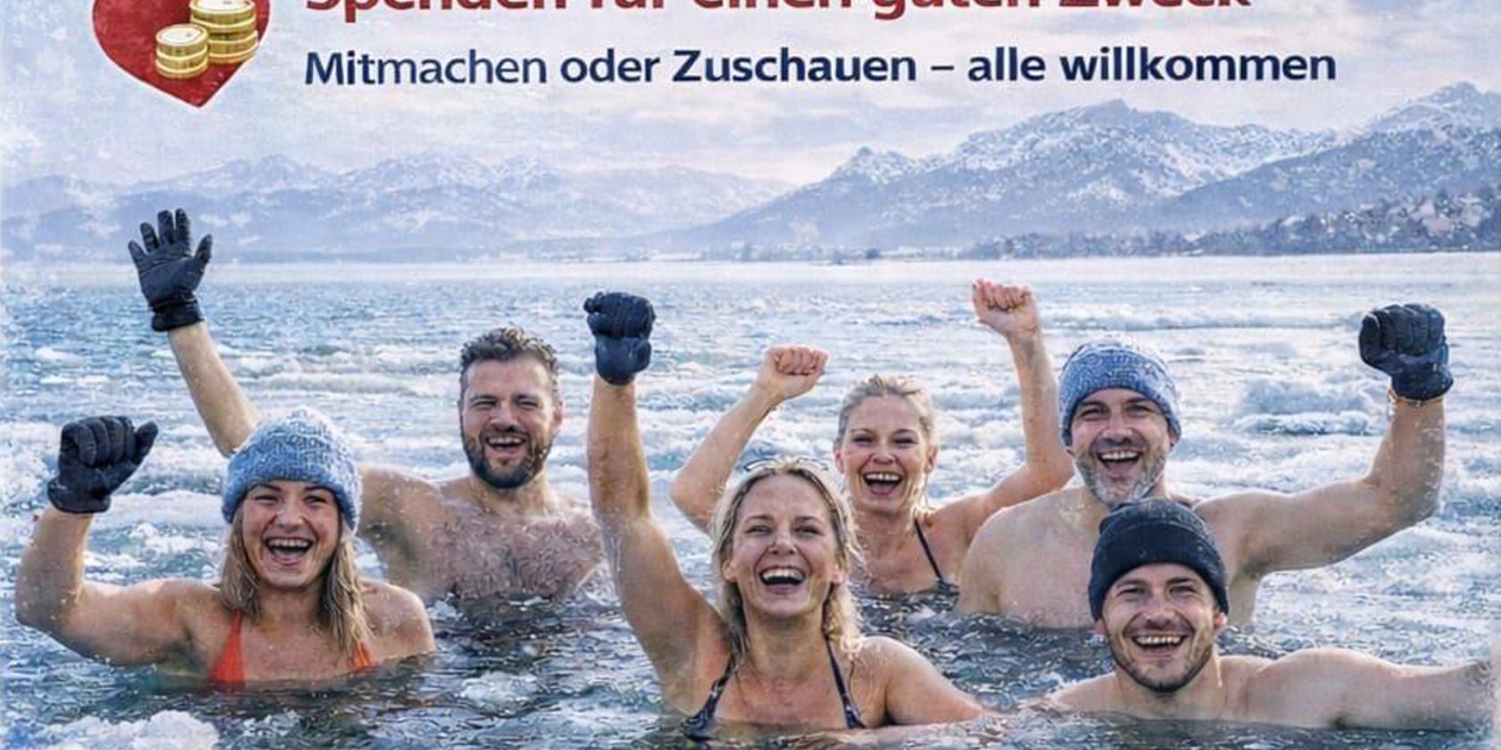 Wohlt&auml;tigkeits-Eisbaden im Tachinger See, &copy; Florian Hohenadl