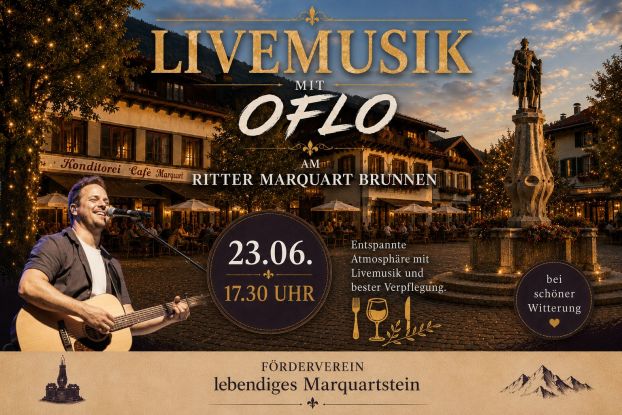 Livemusik mit OFlo am Ritter Marquart Brunnen