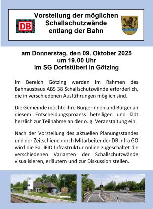 Handzettel Schallschutzwände, © Gemeinde Fridolfing