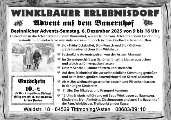 AdventDahoam2, © Winklbauer Erlebnisdorf